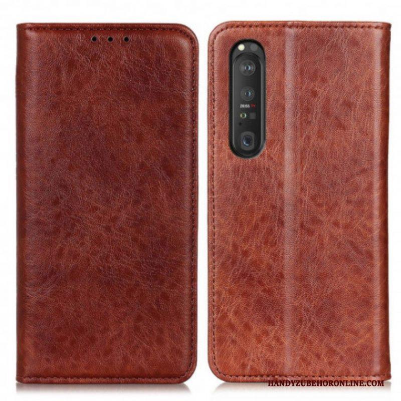 Bescherming Hoesje voor Sony Xperia 1 III Folio-hoesje Getextureerd Splitleer