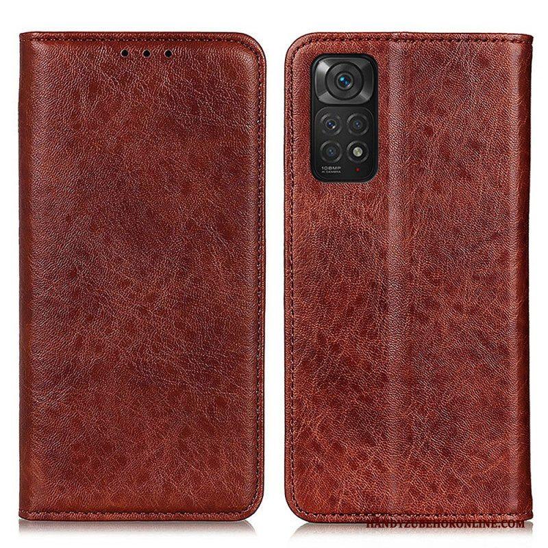 Bescherming Hoesje voor Xiaomi Redmi Note 11 / 11S Folio-hoesje Leer Textuur