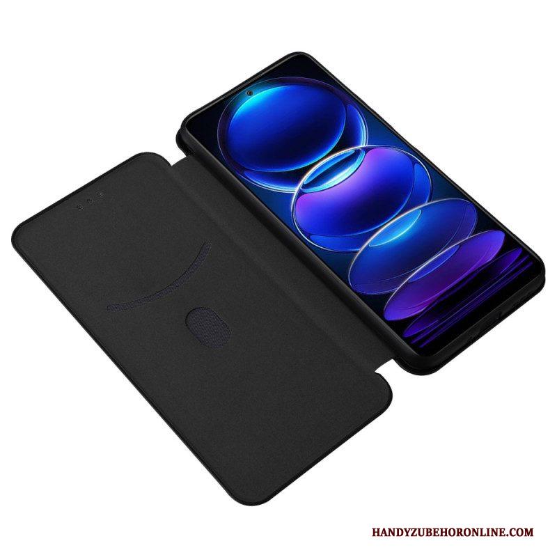 Bescherming Hoesje voor Xiaomi Redmi Note 12 5G Folio-hoesje Koolstofvezel