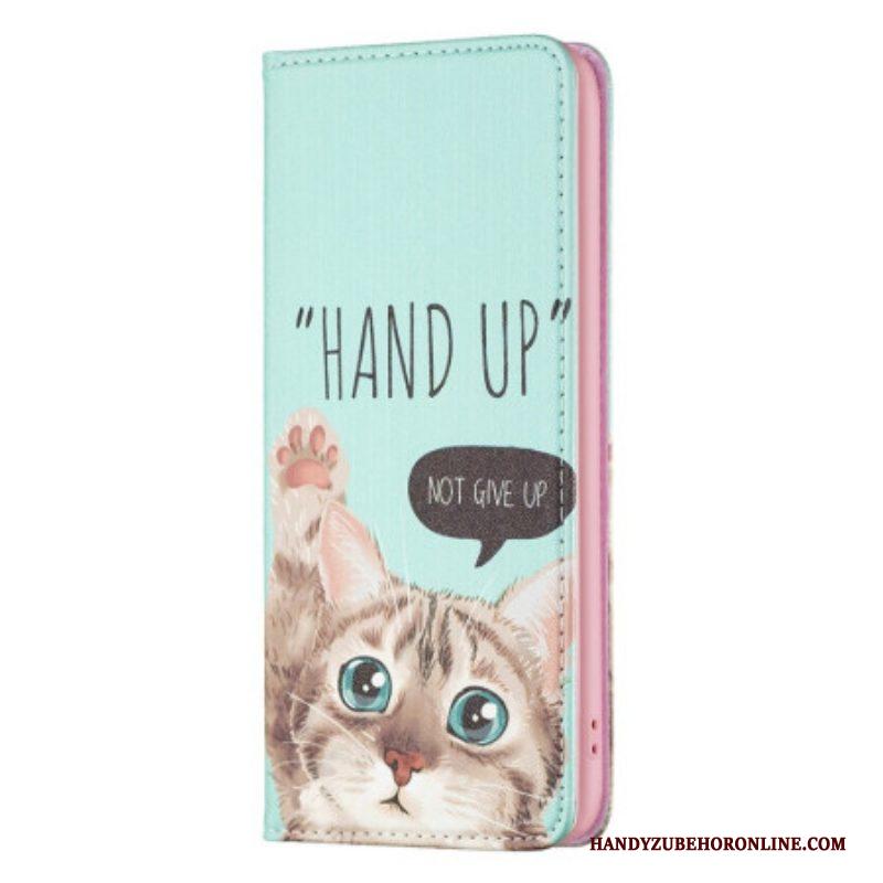 Bescherming Hoesje voor iPhone 14 Pro Folio-hoesje Hand Omhoog