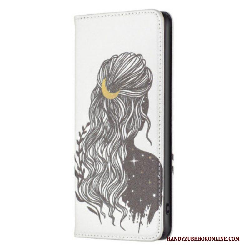 Bescherming Hoesje voor iPhone 14 Pro Folio-hoesje Mooi Haar