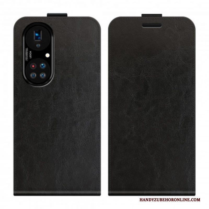 Flip Case voor Huawei P50 Pro Folio-hoesje Verticale Flap Leer Effect