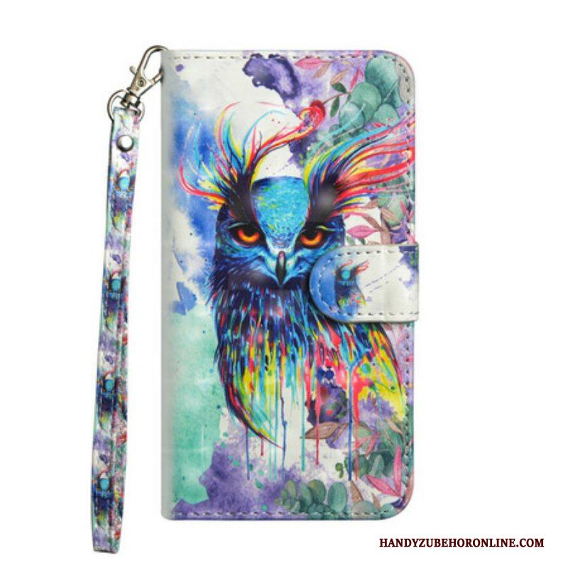 Flip Case voor Samsung Galaxy A42 5G Aquarel Vogel