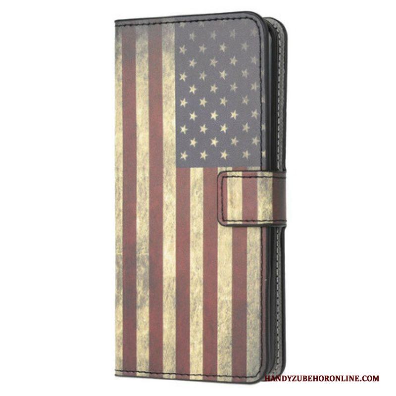 Flip Case voor Samsung Galaxy M12 / A12 Amerikaanse Vlag