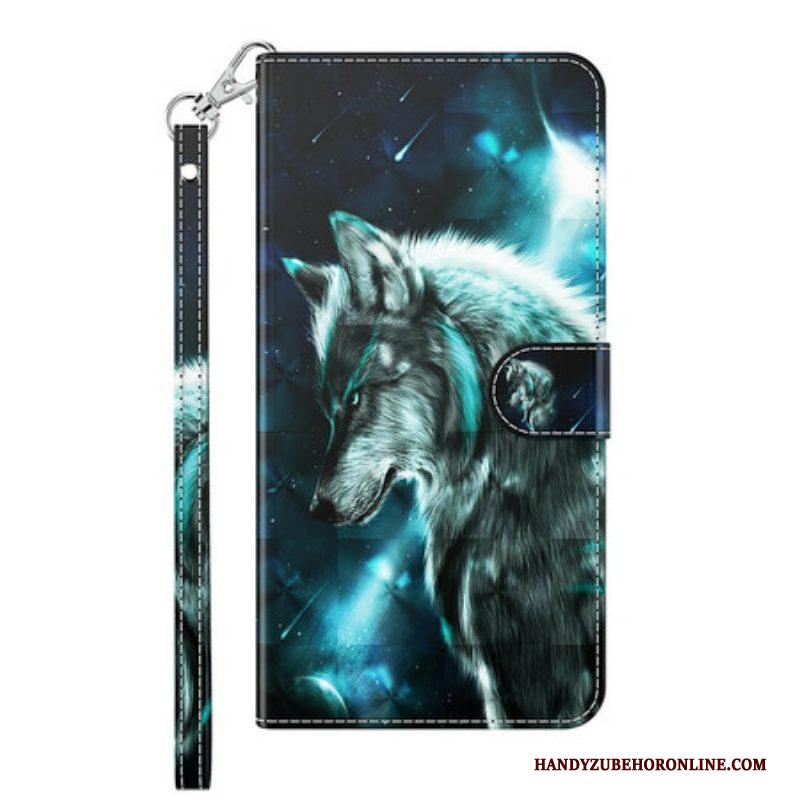 Flip Case voor Samsung Galaxy M12 / A12 Majestueuze Wolf