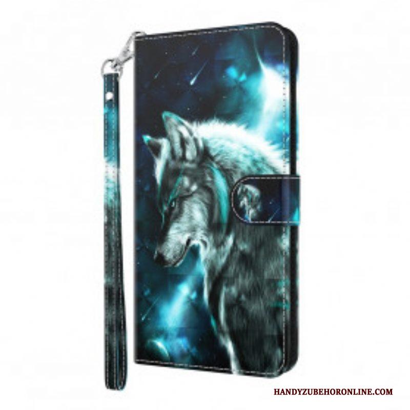 Flip Case voor Samsung Galaxy S21 Ultra 5G Majestueuze Wolf