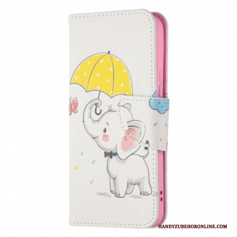 Flip Case voor Samsung Galaxy S22 5G Baby Olifant