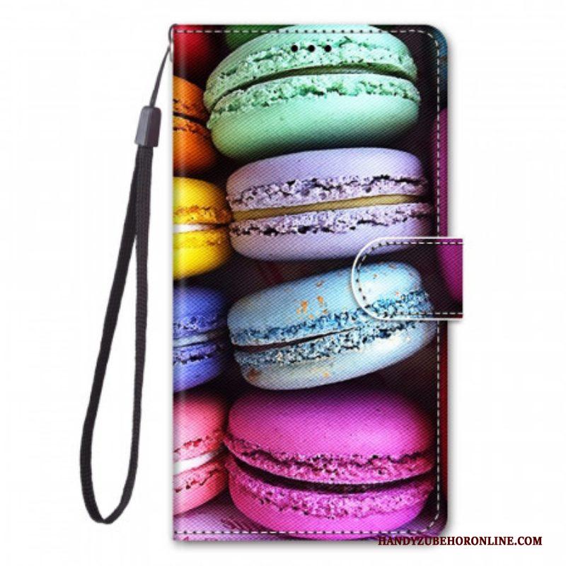 Flip Case voor Samsung Galaxy S22 Ultra 5G Macarons