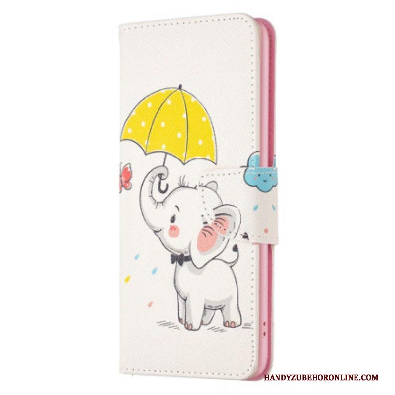 Flip Case voor Samsung Galaxy S23 5G Baby Olifant