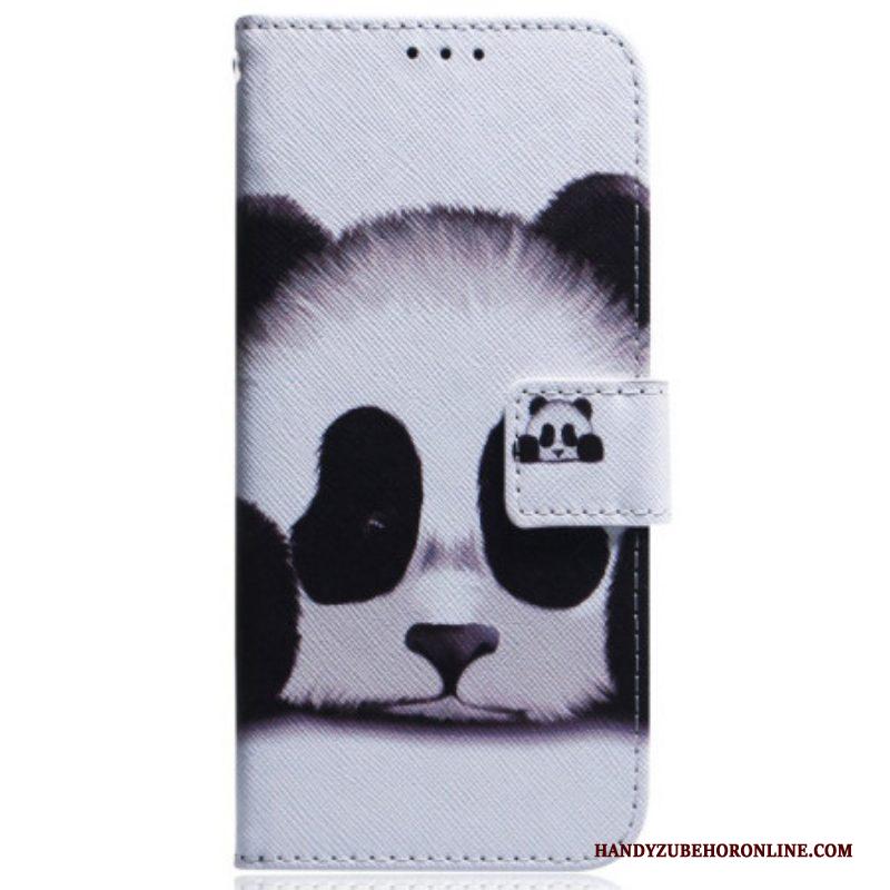 Flip Case voor Samsung Galaxy S23 5G Met Ketting Mijn Lanyard Panda