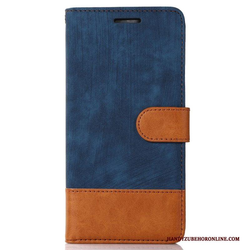 Flip Case voor Samsung Galaxy S23 Plus 5G Bicolor Skin-touch