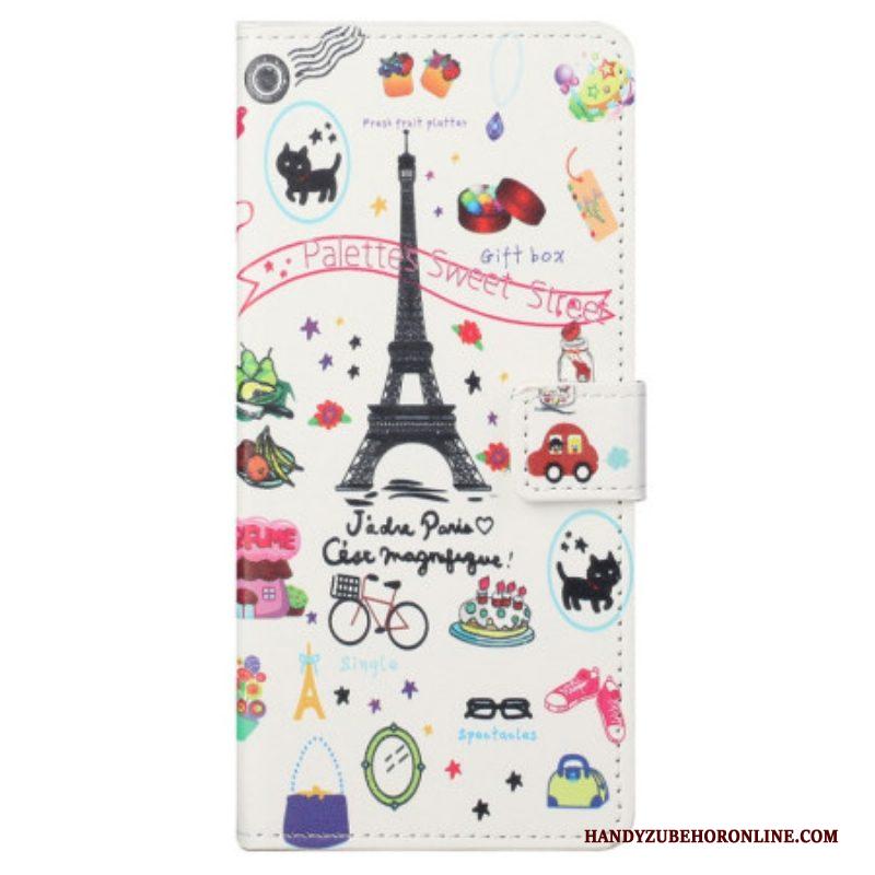 Flip Case voor Samsung Galaxy S23 Plus 5G Ik Hou Van Parijs