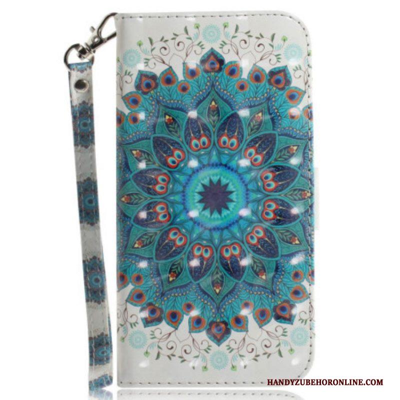 Flip Case voor Xiaomi 12 / 12X Met Ketting Strakke Mandala