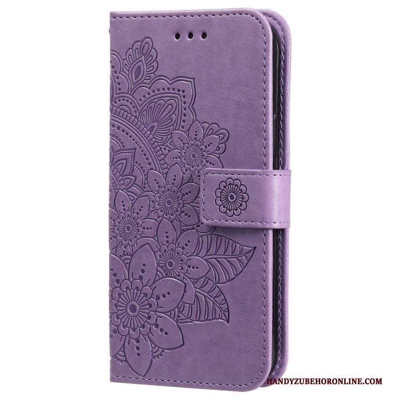 Flip Case voor Xiaomi 12T / 12T Pro Met Ketting Strakke Mandala