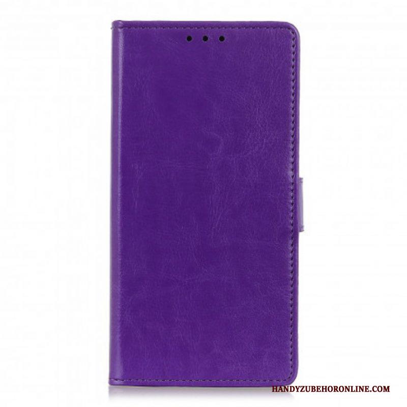 Flip Case voor Xiaomi Redmi Note 10 / 10S Eenvoudig Glanzend Leereffect