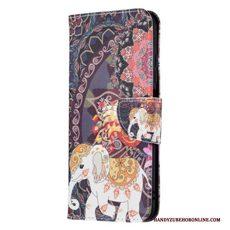 Flip Case voor Xiaomi Redmi Note 10 5G Indische Olifant