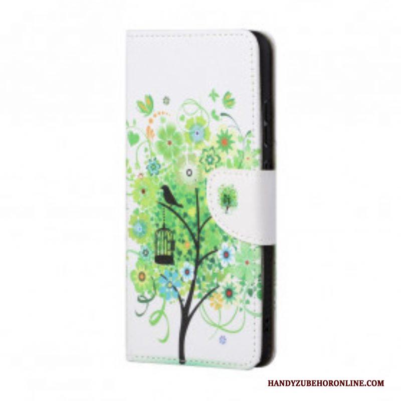 Flip Case voor Xiaomi Redmi Note 10 Pro Groene Boom