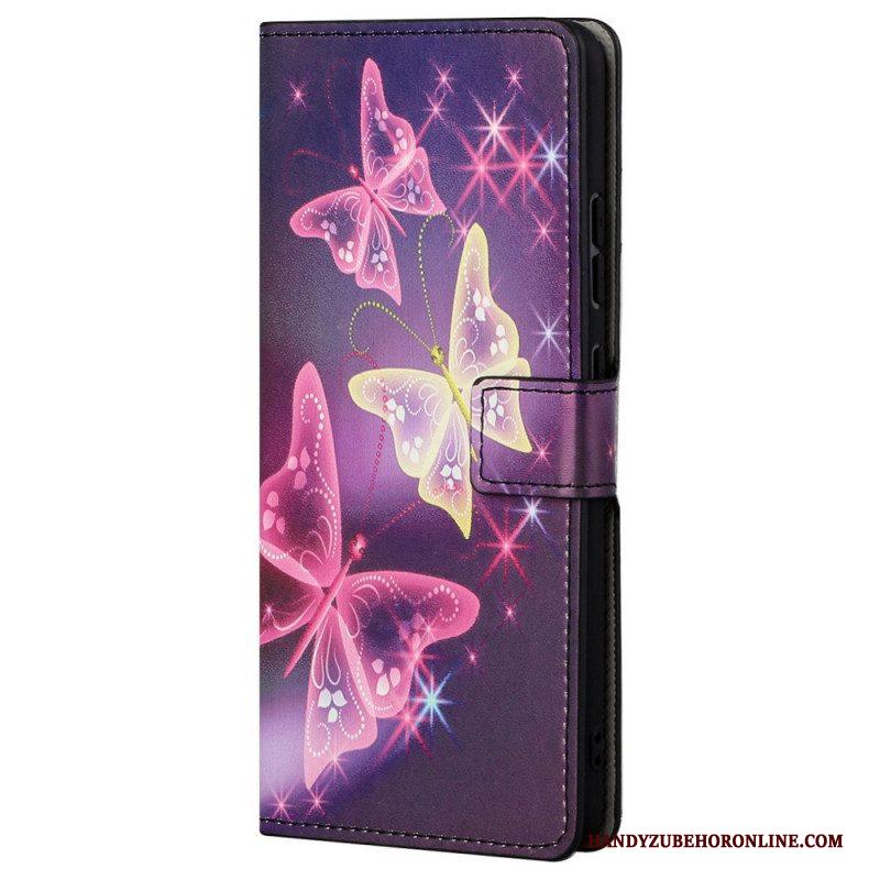 Flip Case voor Xiaomi Redmi Note 11 / 11S Vlinders En Bloemen