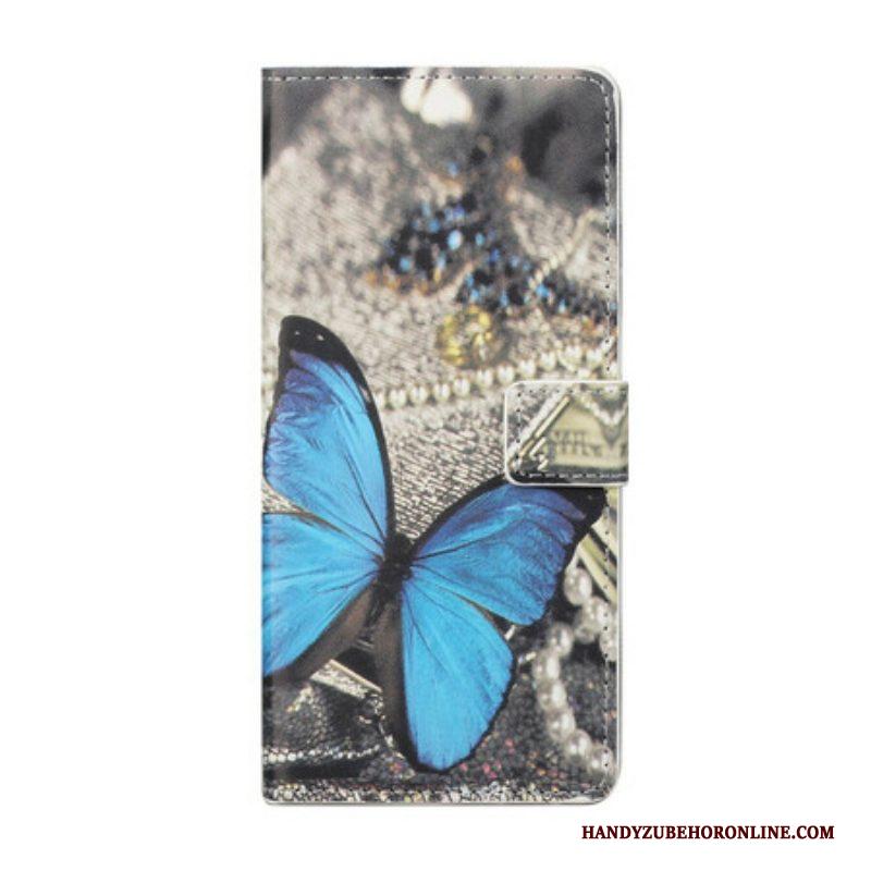 Flip Case voor iPhone 13 Pro Blauwe Vlinder