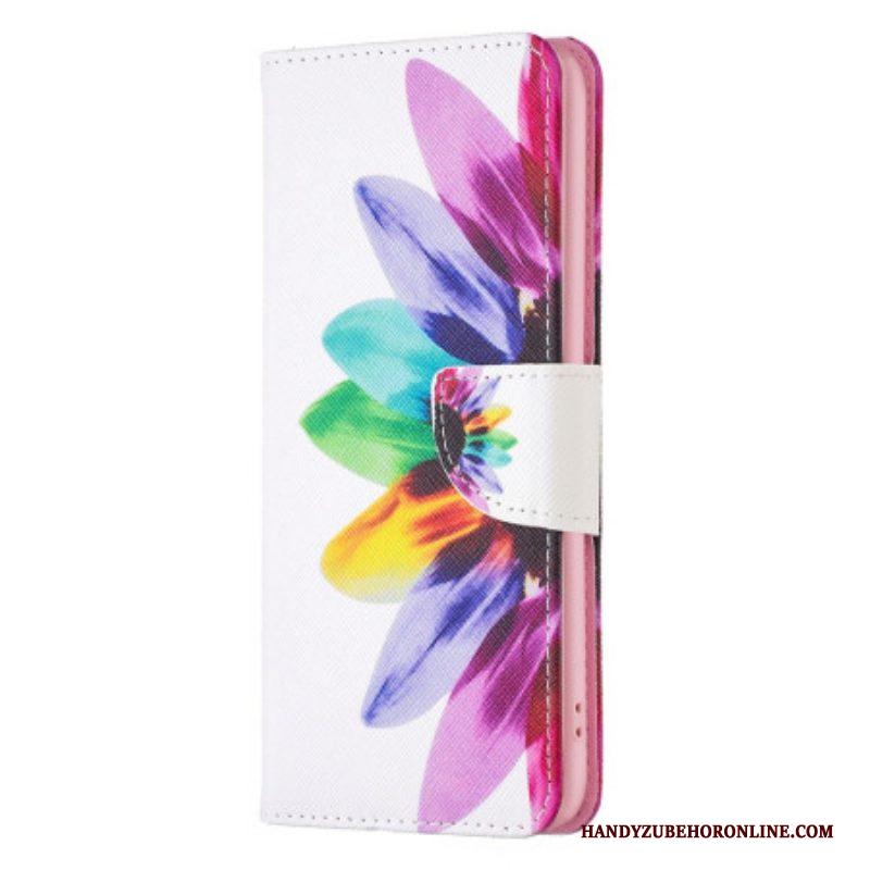 Flip Case voor iPhone 15 Waterverfbloem