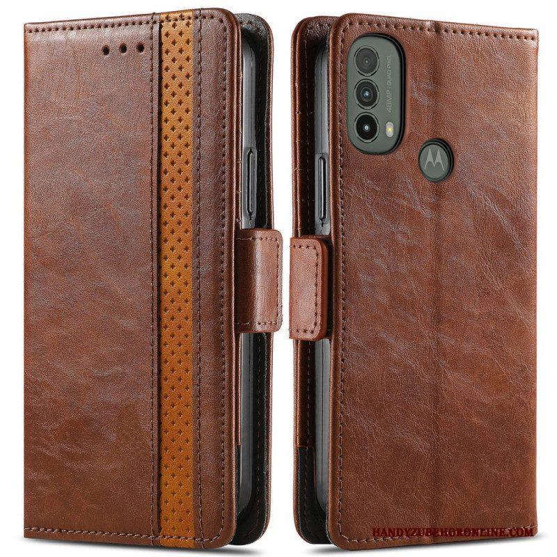 Folio-hoesje voor Moto E40 / E30 / E20 Bicolor Dubbele Sluiting Caseneo