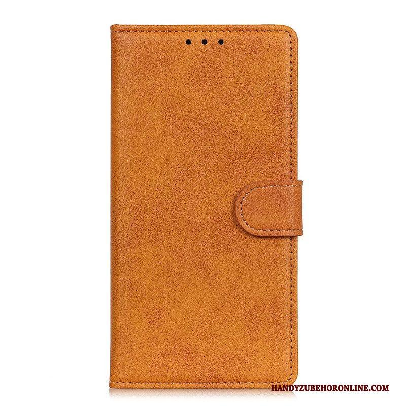 Folio-hoesje voor Moto E40 / E30 / E20 Retro Mat Leereffect