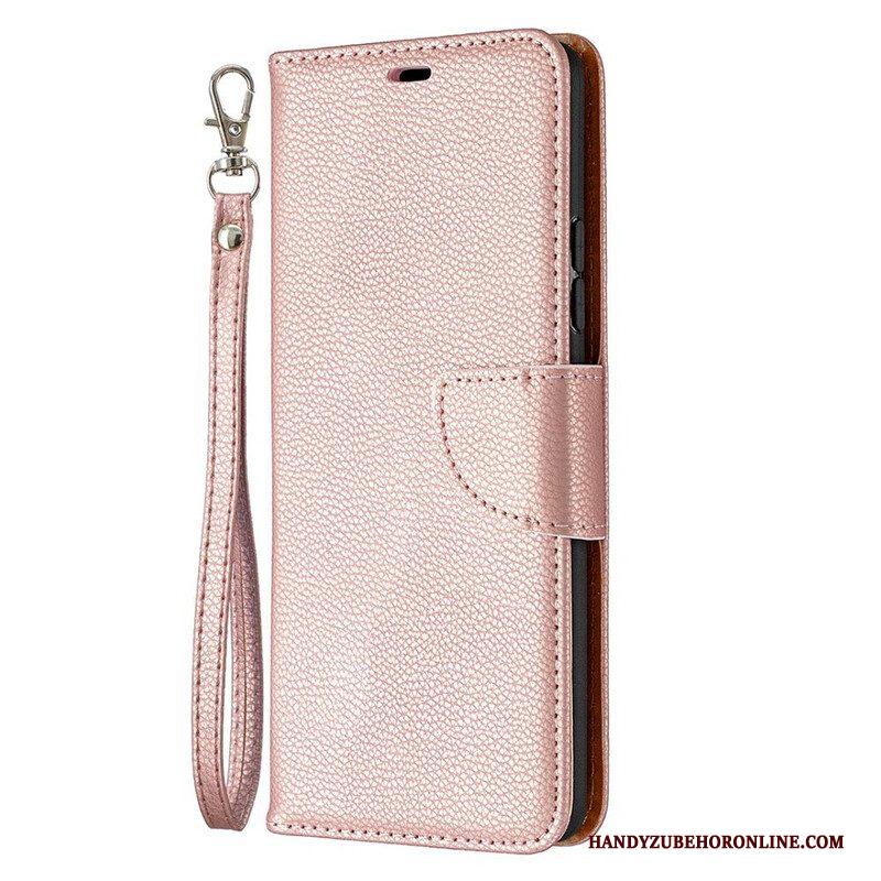 Folio-hoesje voor Samsung Galaxy A42 5G Flip Case Lychee Rabat Schuin