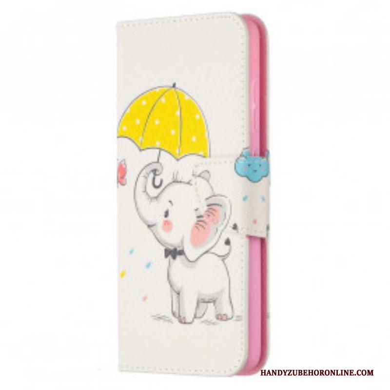 Folio-hoesje voor Samsung Galaxy A52 4G / A52 5G / A52s 5G Baby Olifant