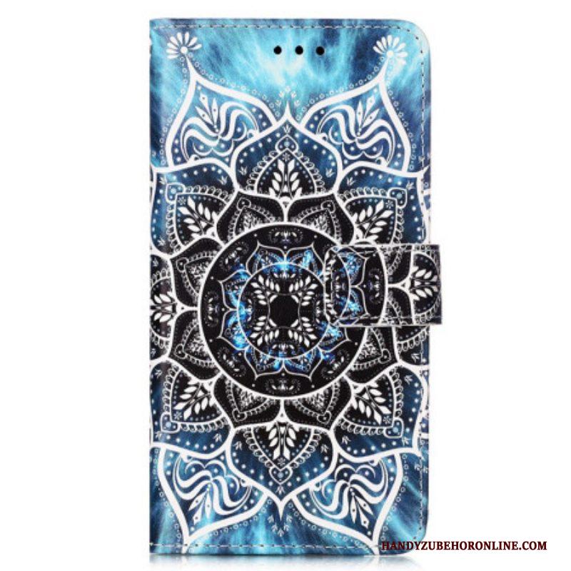 Folio-hoesje voor Samsung Galaxy A54 5G Met Ketting Strakke Mandala