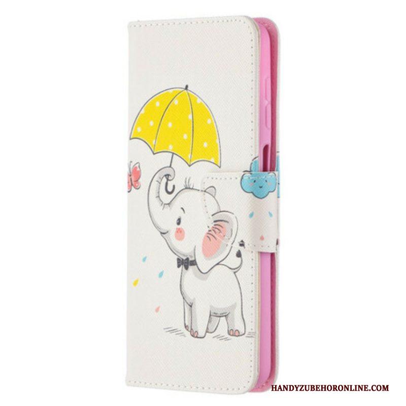 Folio-hoesje voor Samsung Galaxy M12 / A12 Baby Olifant