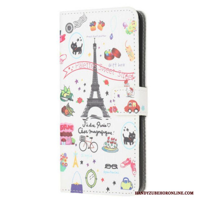 Folio-hoesje voor Samsung Galaxy M12 / A12 Ik Hou Van Parijs