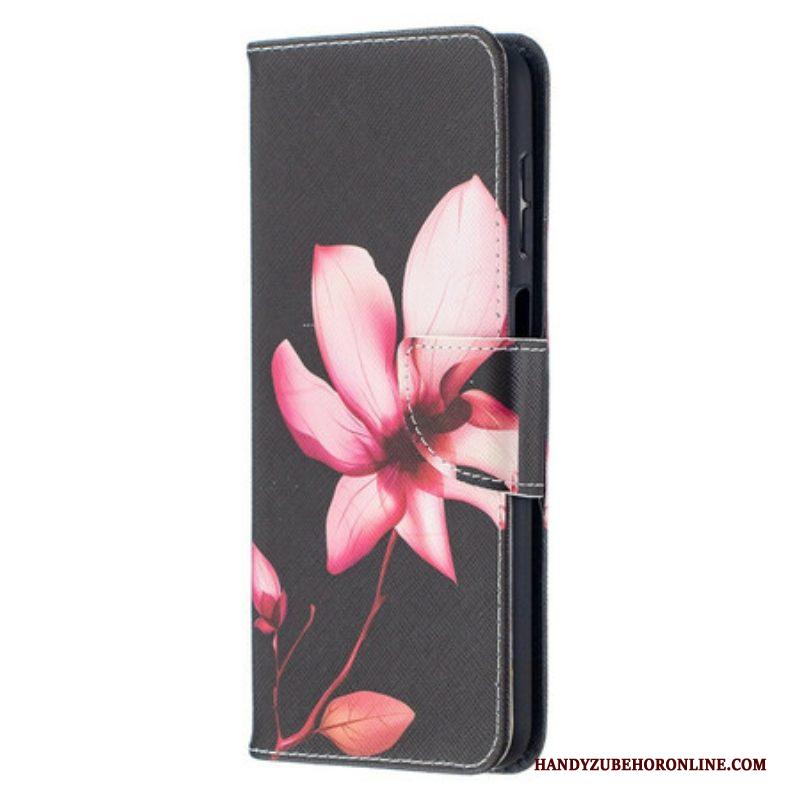 Folio-hoesje voor Samsung Galaxy M12 / A12 Roze Bloem