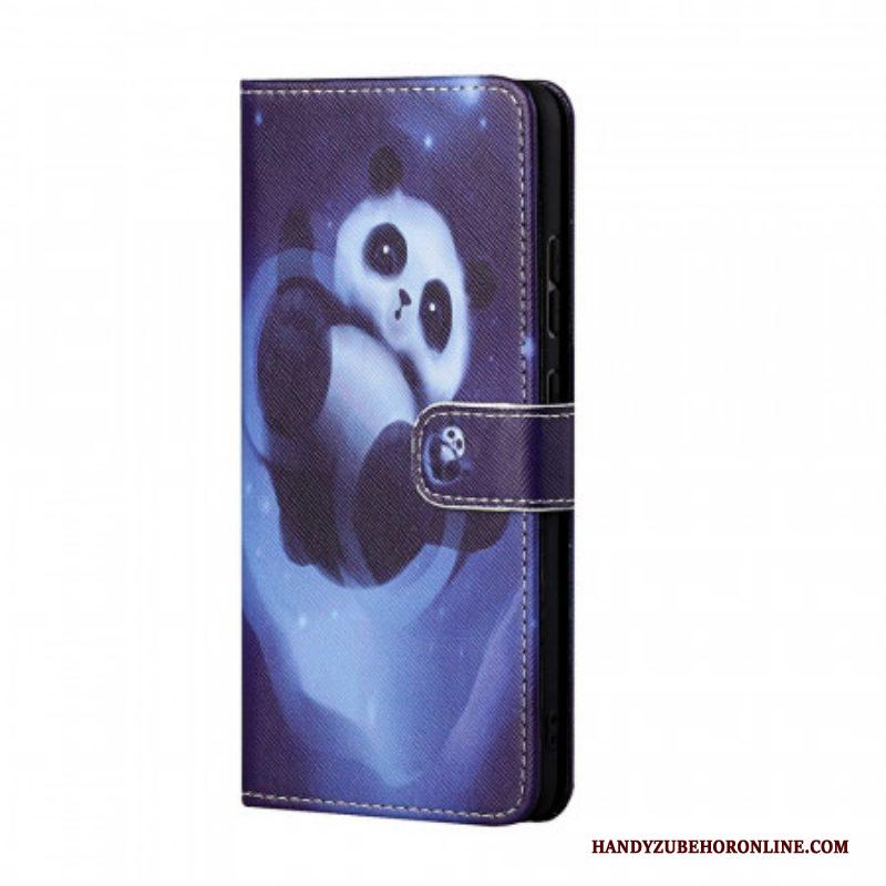 Folio-hoesje voor Samsung Galaxy M23 5G Met Ketting Strakke Panda