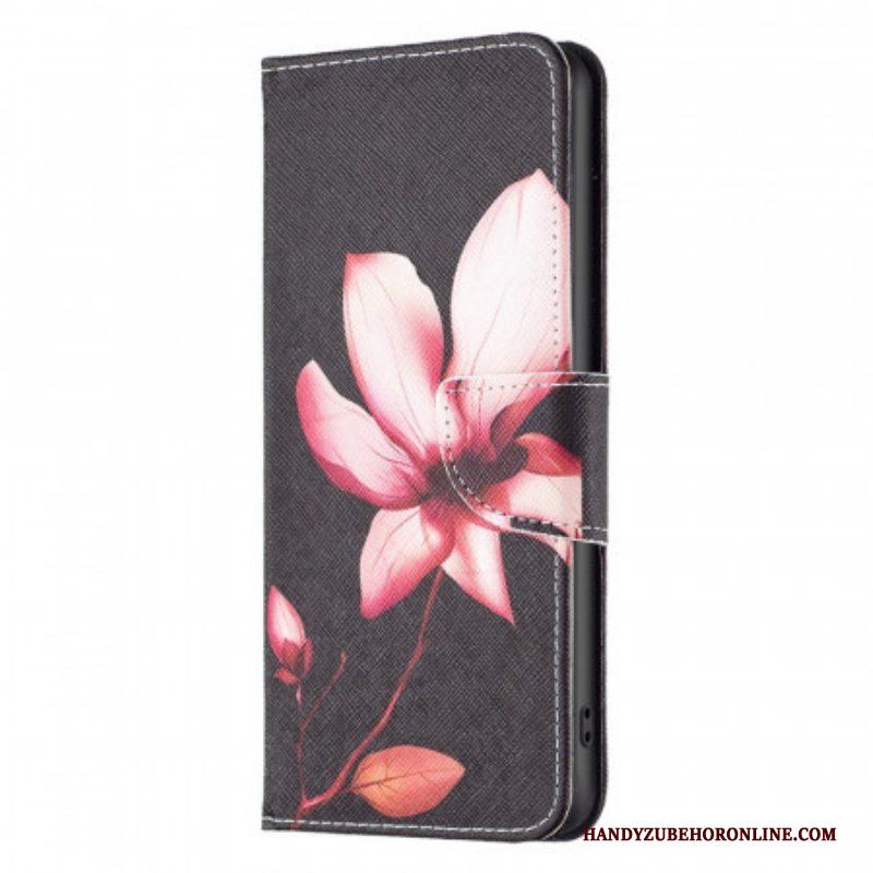 Folio-hoesje voor Samsung Galaxy M23 5G Roze Bloem