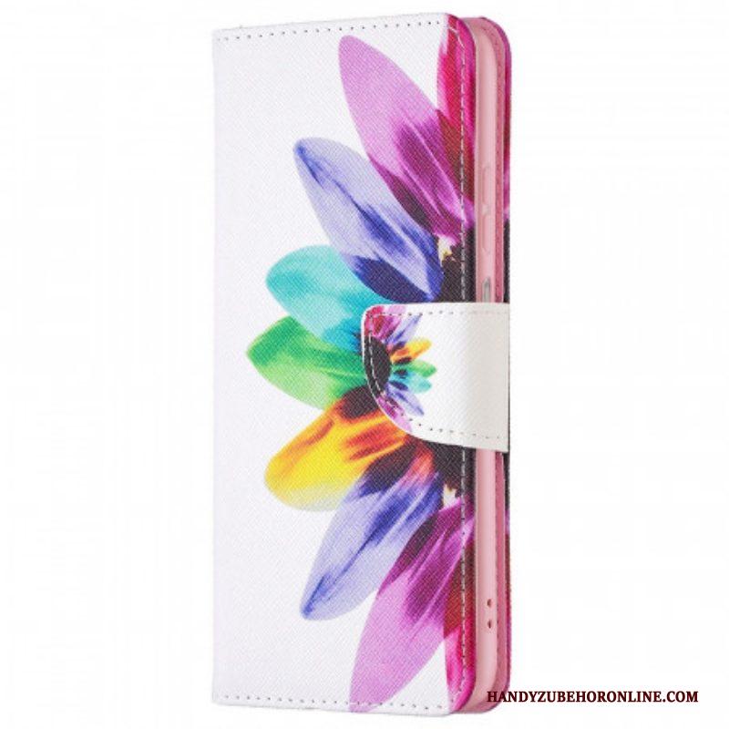 Folio-hoesje voor Samsung Galaxy M23 5G Waterverf Bloem