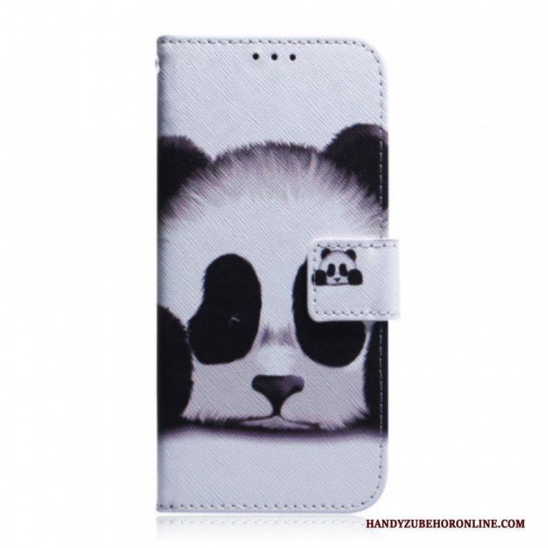 Folio-hoesje voor Samsung Galaxy M32 Panda Gezicht