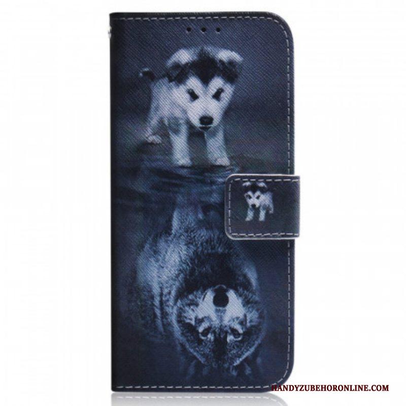 Folio-hoesje voor Samsung Galaxy M33 5G Puppy-droom