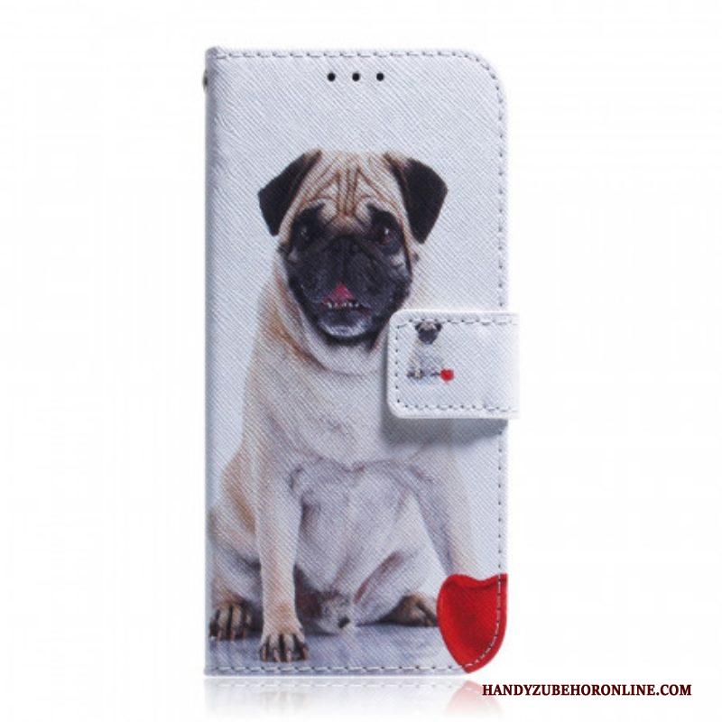 Folio-hoesje voor Samsung Galaxy M52 5G Mops Hond