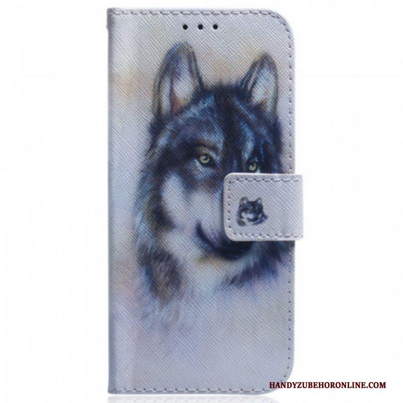 Folio-hoesje voor Samsung Galaxy M53 5G Aquarel Hond