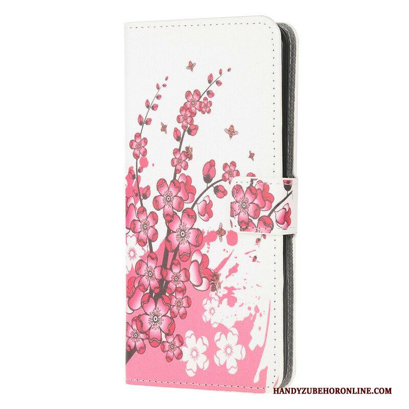 Folio-hoesje voor Samsung Galaxy S20 Plus / S20 Plus 5G Tropische Bloemen