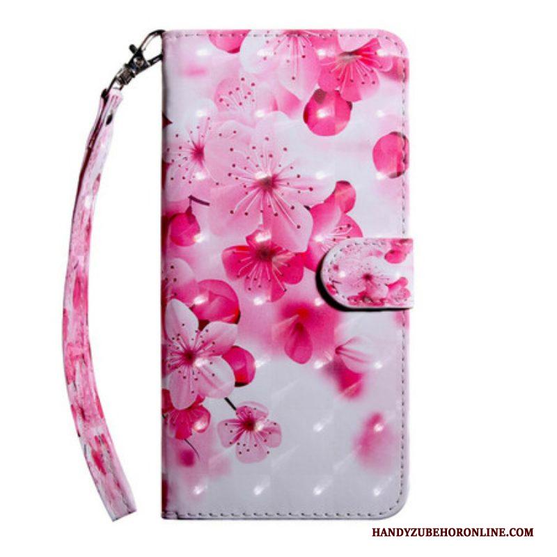 Folio-hoesje voor Samsung Galaxy S21 5G Roze Bloemen