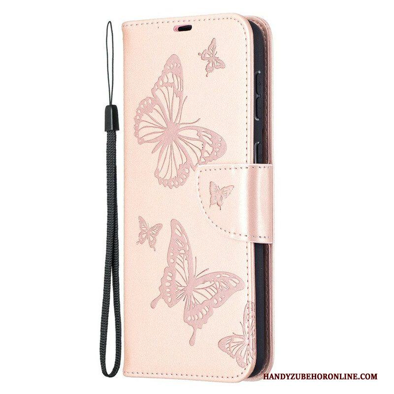 Folio-hoesje voor Samsung Galaxy S21 Plus 5G Flip Case Vlinders En Schuine Klep