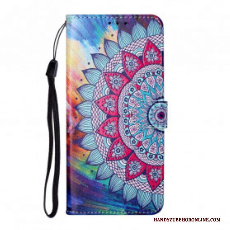 Folio-hoesje voor Samsung Galaxy S21 Ultra 5G Koning Mandala