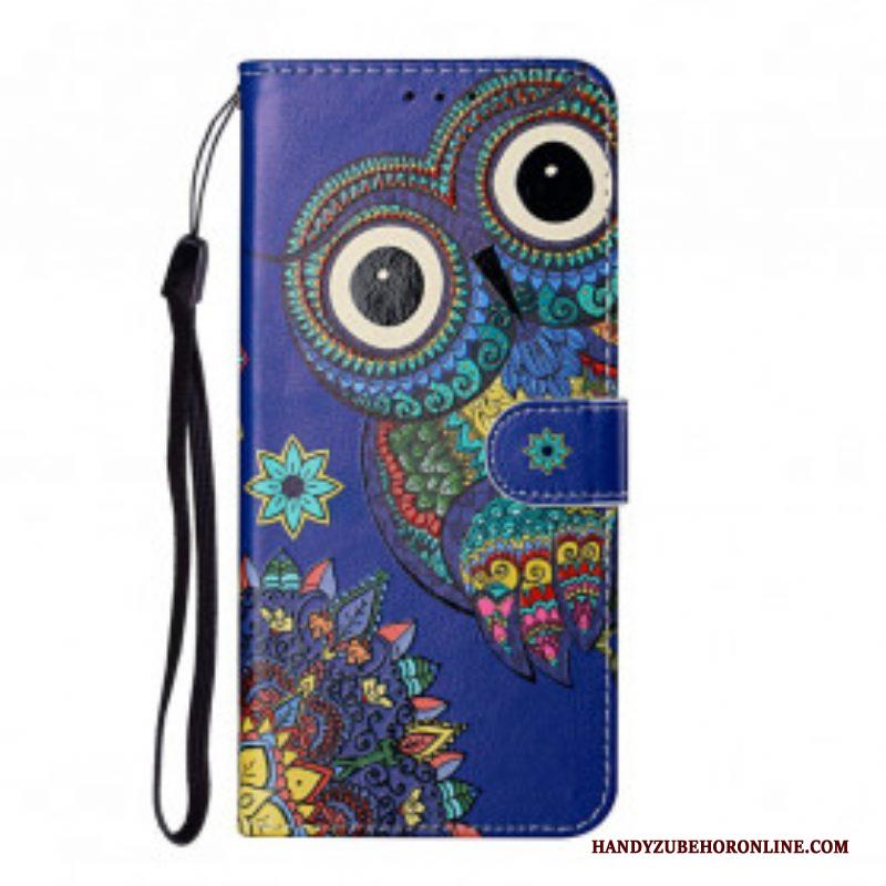 Folio-hoesje voor Samsung Galaxy S21 Ultra 5G Uil In Mandala