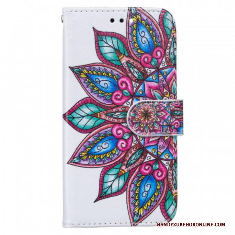 Folio-hoesje voor Samsung Galaxy S22 5G Getekende Mandala