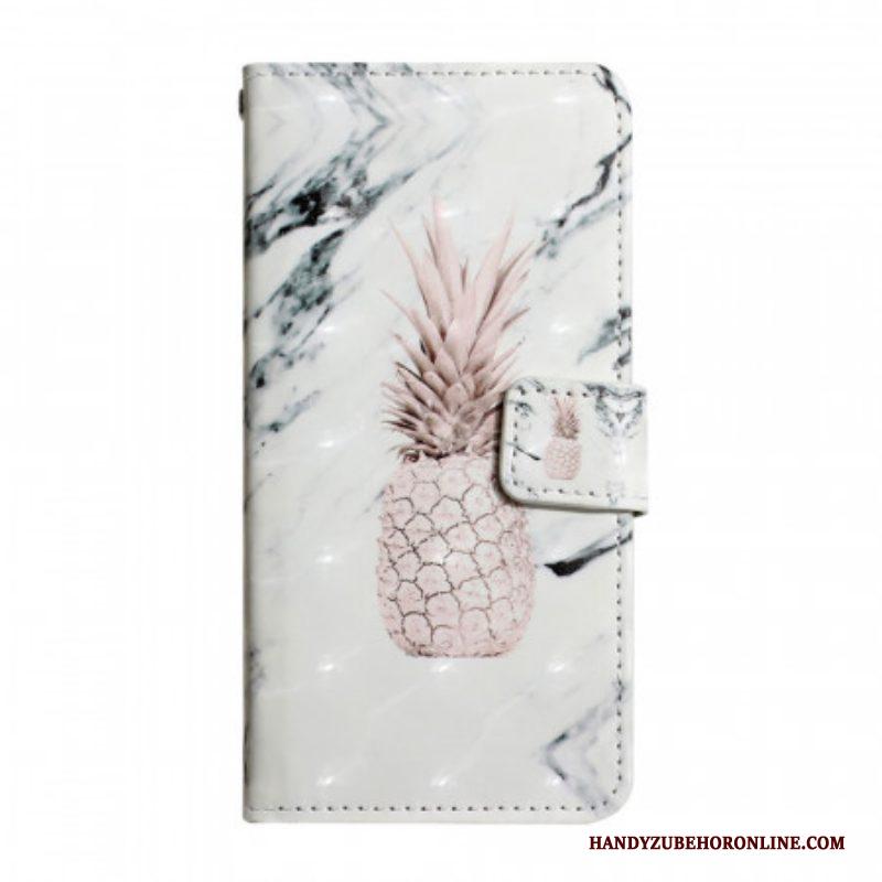 Folio-hoesje voor Samsung Galaxy S22 5G Lichte Vlek Ananas