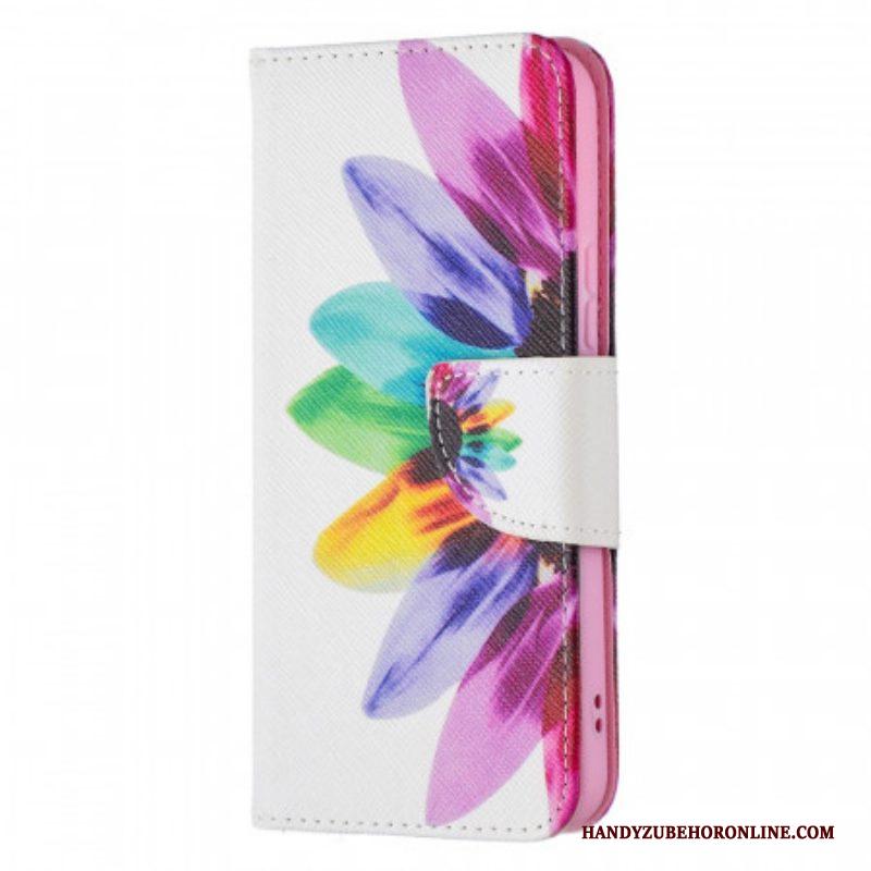 Folio-hoesje voor Samsung Galaxy S22 5G Waterverf Bloem