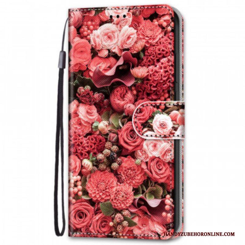 Folio-hoesje voor Samsung Galaxy S22 Plus 5G Bloemen Romantiek