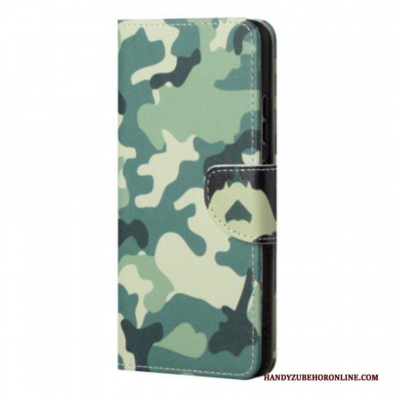 Folio-hoesje voor Samsung Galaxy S22 Ultra 5G Militaire Camouflage