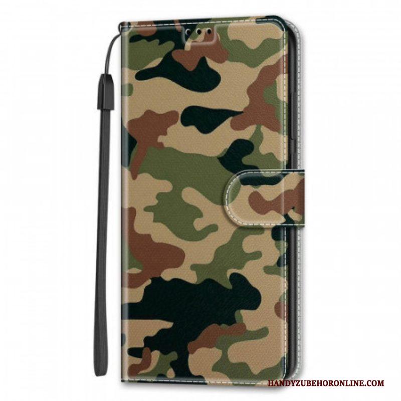 Folio-hoesje voor Samsung Galaxy S22 Ultra 5G Militaire Camouflage